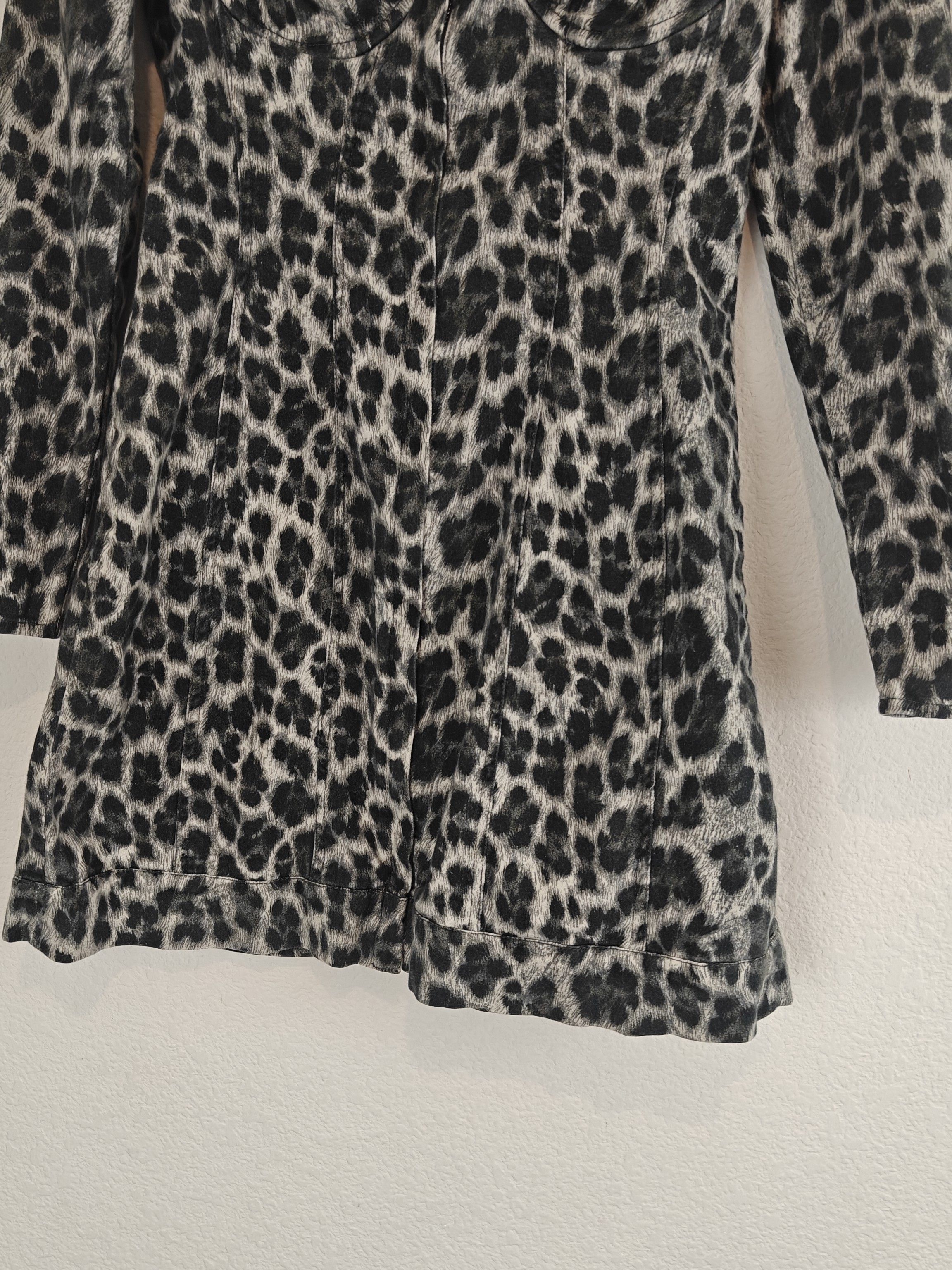 Miaou Dree Dress M Grey & Black Bodycon Zip Front Y2k It Girl Fall Mini — image 5 of 8